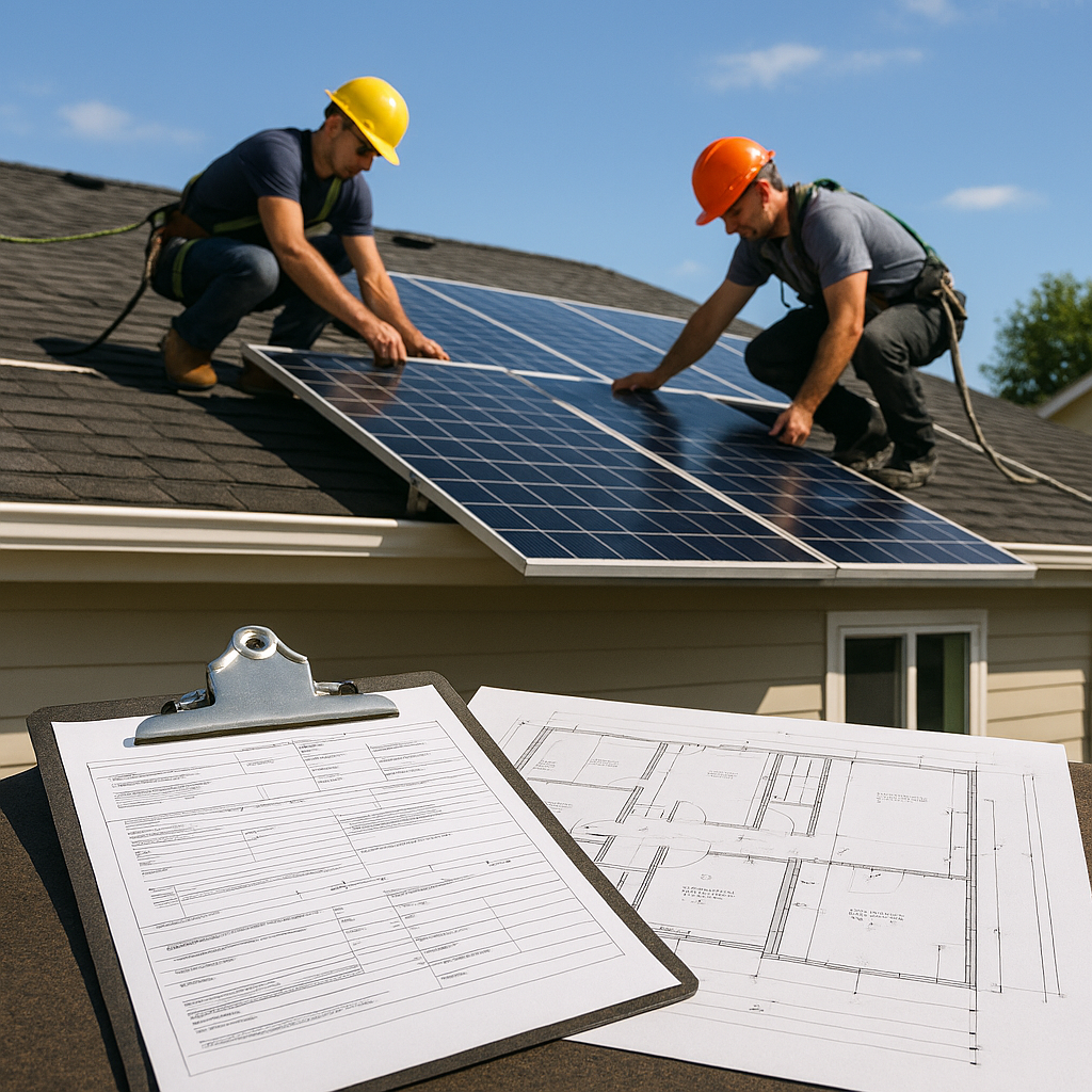 solar permit drawings and plan set for residential installation